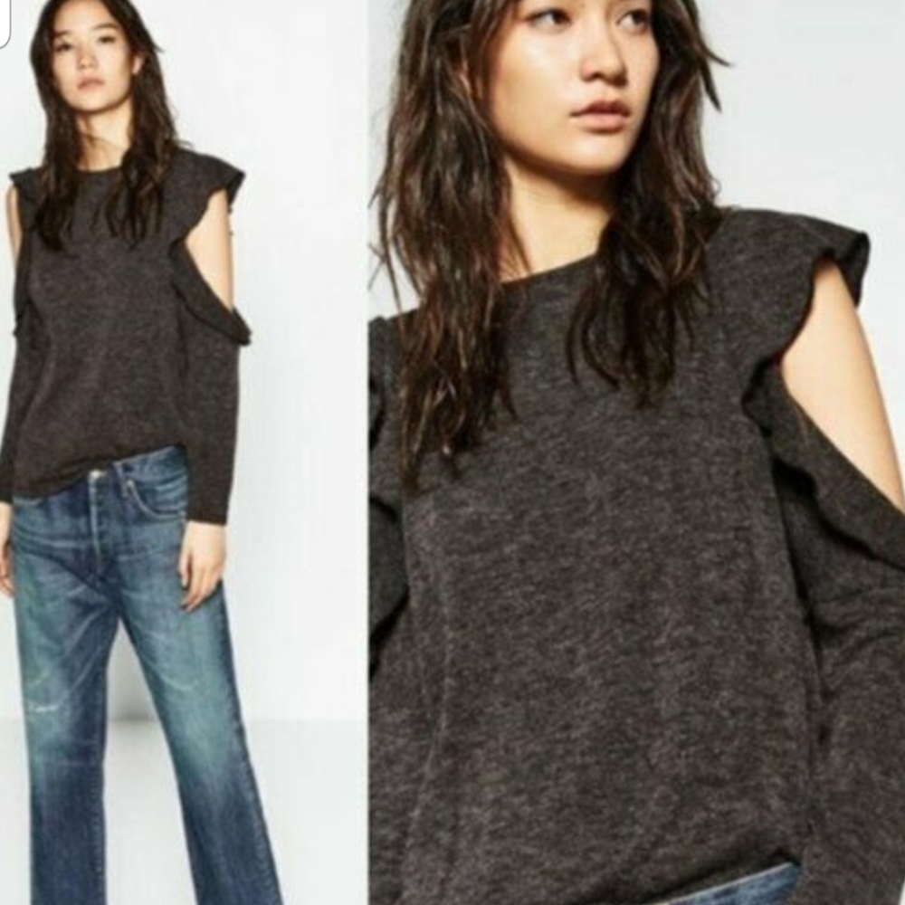 Zara cold shoulder sweater